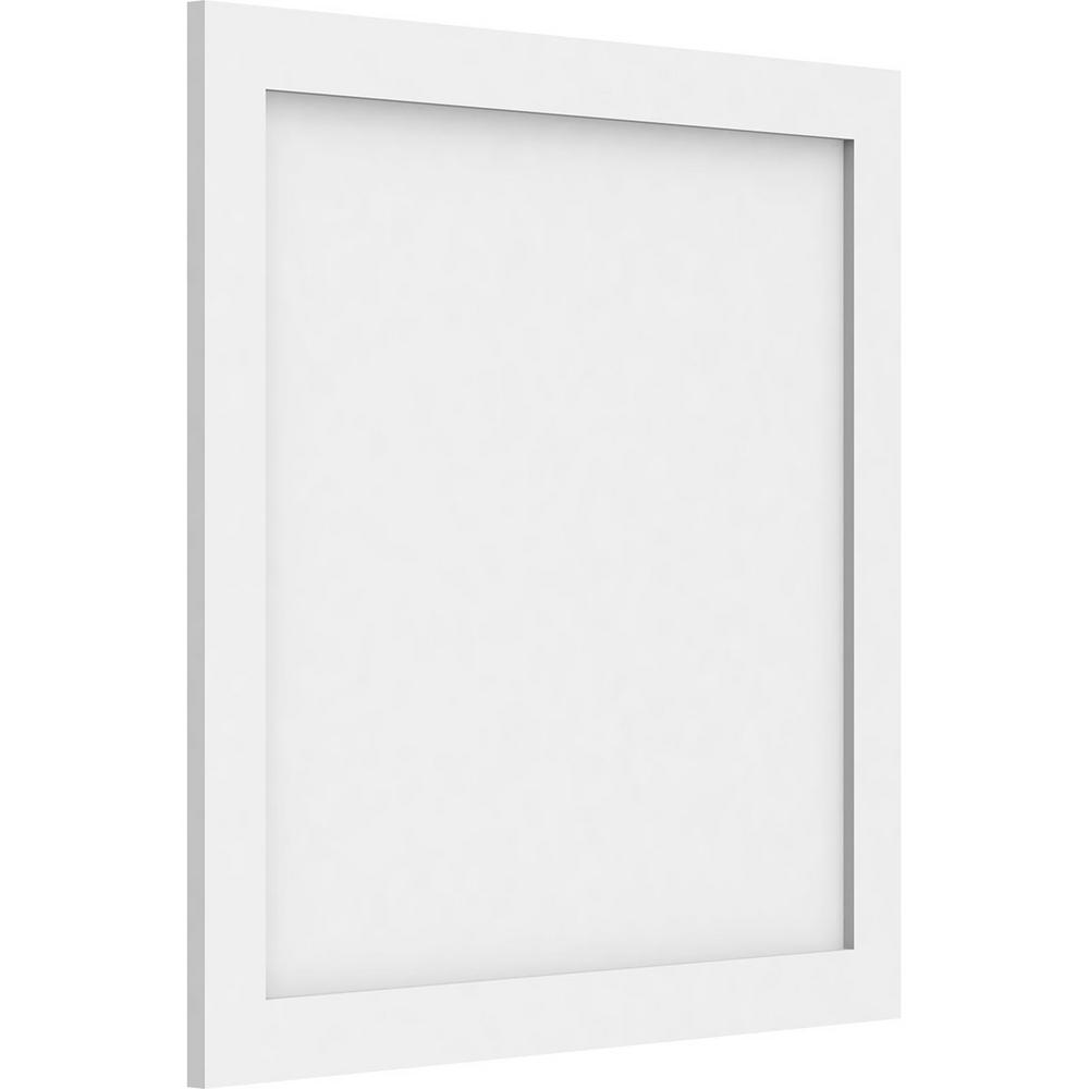 Ekena Millwork 5/8 in. x 2 ft. x 2 ft. Harrison Raised Panel White PVC ...