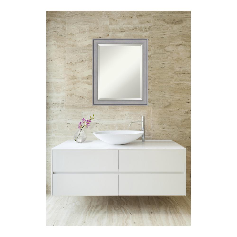 Amanti Art Graywash Wood 19 In W X 23 H Single Contemporary Graywash Wood 19 In W X 23 H Single Contemporary Bathroom Vanity Mirror