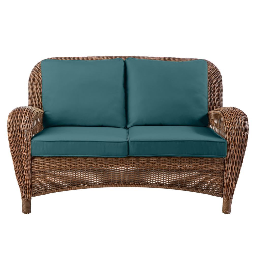 Reviews For Hampton Bay Beacon Park Brown Wicker Outdoor Patio Loveseat With Cushionguard Charleston Blue Green Cushions H016 01203900 The Home Depot - Wicker Park Patio Furniture Reviews Reviews For Hampton Bay Beacon Park Brown Wicker Outdoor Patio Loveseat With Cushionguard Charleston Blue Green Cushions H016 01203900 The Home Depot - Wicker Park Patio Furniture Reviews