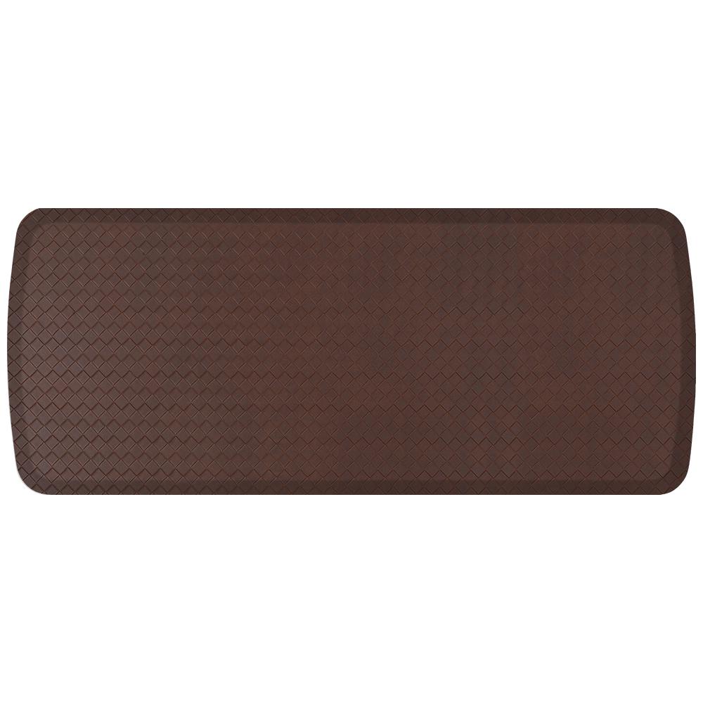 Newlife Designer Grasscloth Pecan 20 In X 48 Anti Fatigue Elite Basketweave Truffle 20 In X 48 Comfort Kitchen Mat