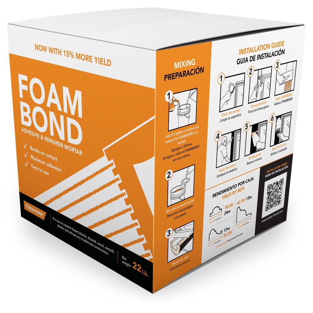 Coraform Foambond 7 in. x 7 in. x 7 in. Stucco Moulding AdhesiveA01