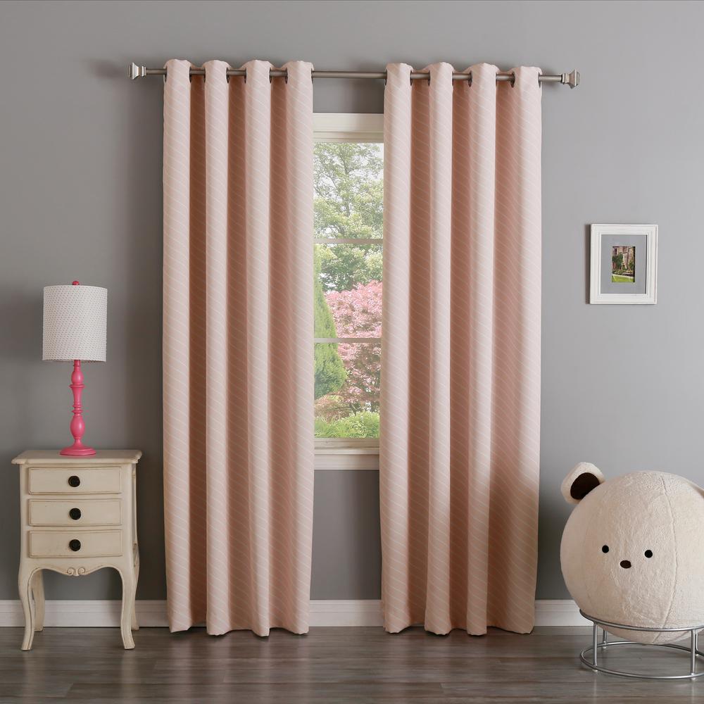 Baby Pink Curtains D Window Treatments The Home Depot L Room Darkening Diagonal Stripe Curtain Panel In Baby Pink 2