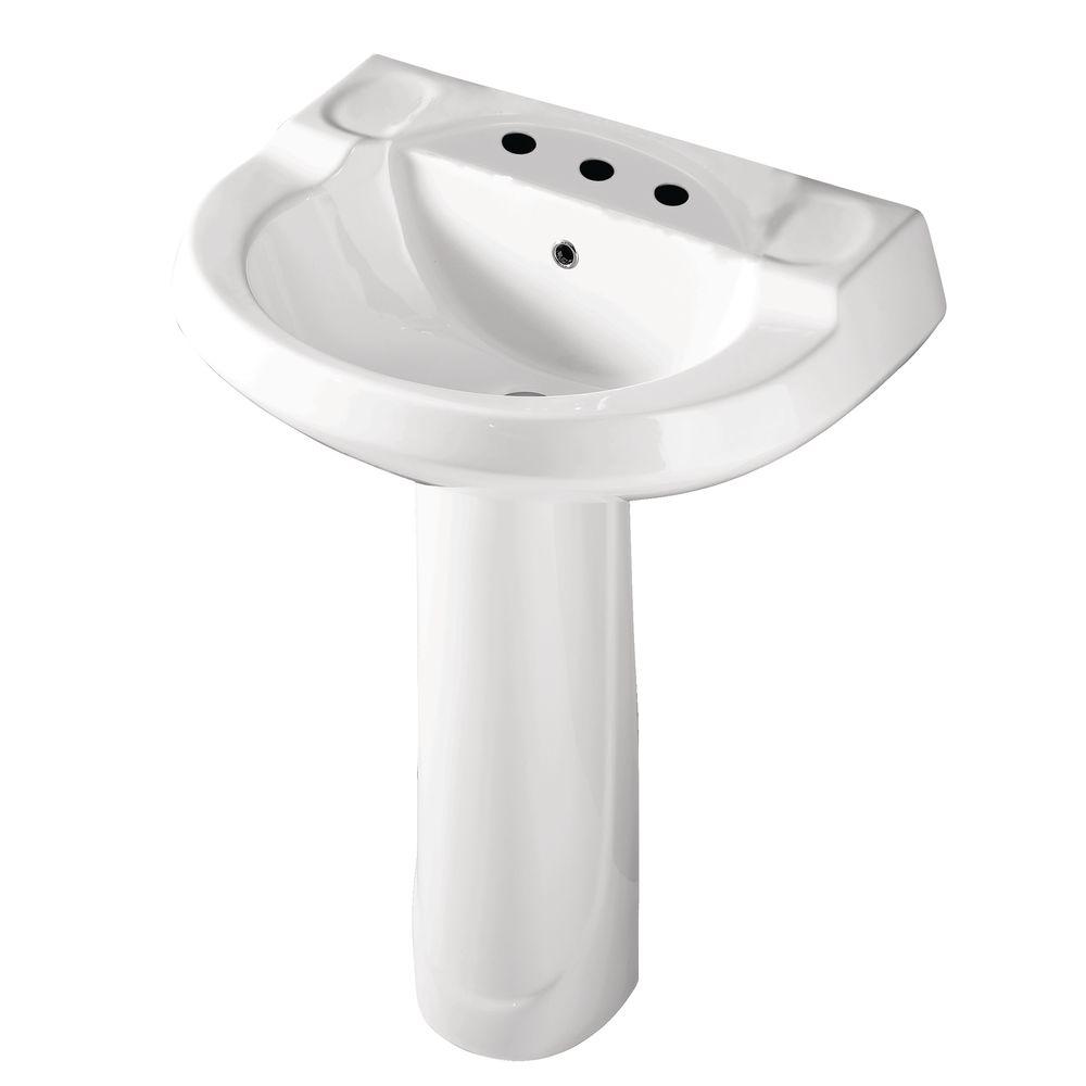 Barclay Products Wynne 705 Pedestal Combo Bathroom Sink in White3198WH The Home Depot