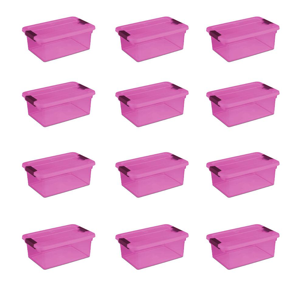 Sterilite Clearview Latch 15 Qt Plastic Storage Container Box