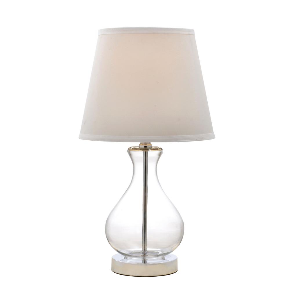 Clear Teardrop Glass Table Lamp, Glass Teardrop Floor Lamp