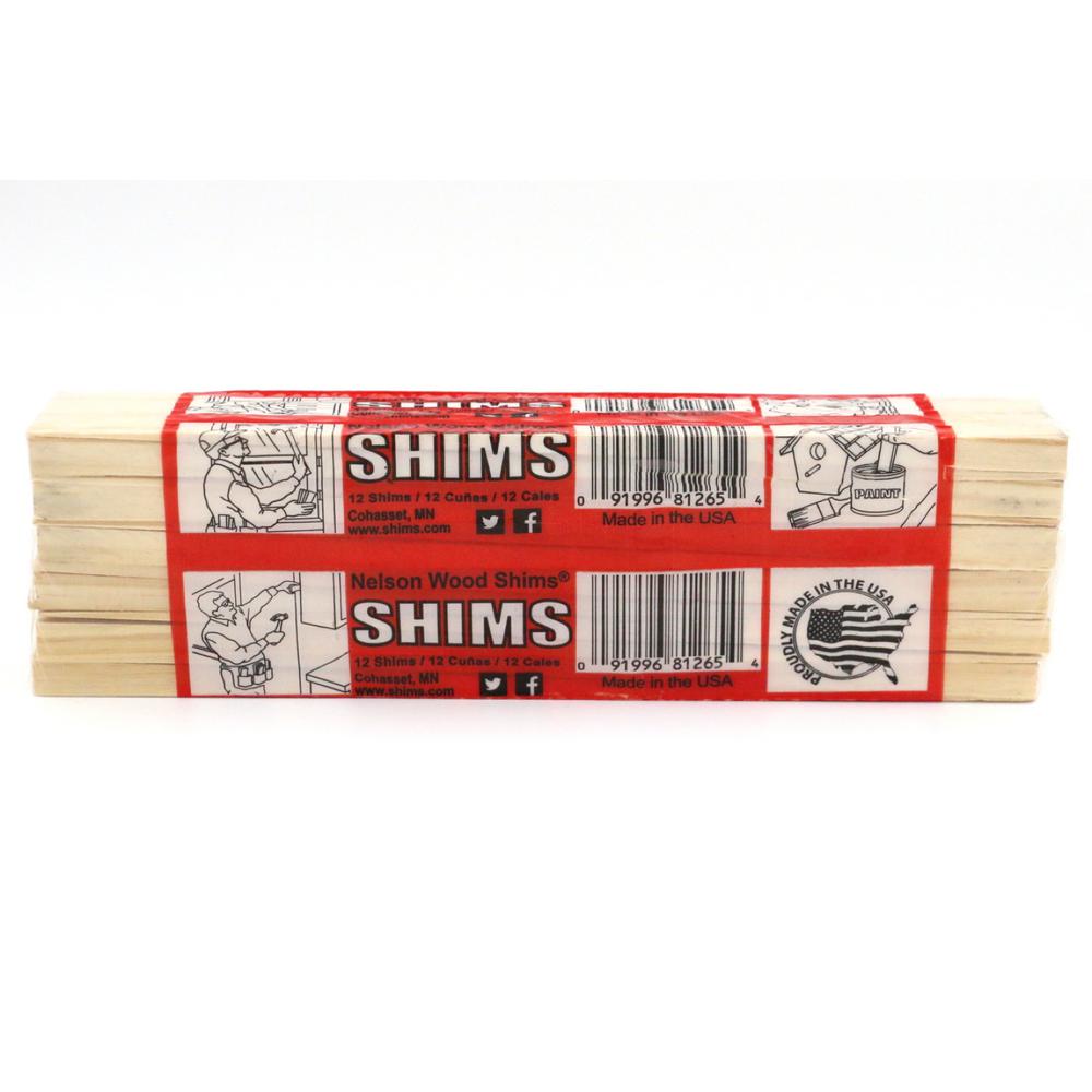 Nelson Wood Shims 8 in. Homeowner Pine Shims (12Piece per Bundle