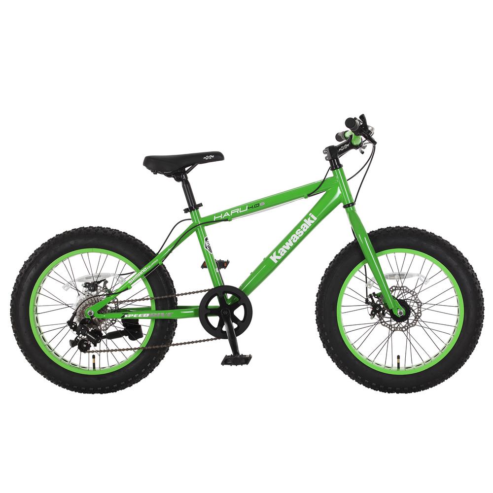 Kawasaki 20 inch x 4 inch Wheels Green Haru Fat Tire Bike by Kawasaki