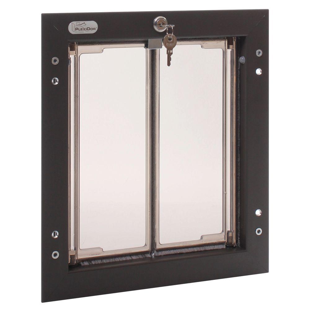 PlexiDor Performance Pet Doors 9 in. x 12 in. Door Mount Bronze Medium