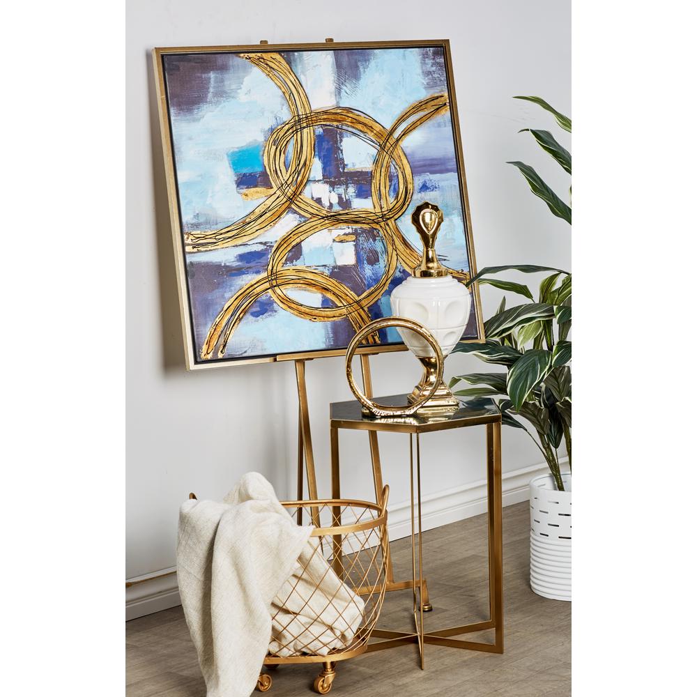 Litton Lane Smooth Gold Iron Easel