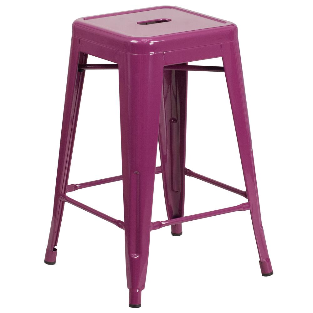 Bar Stool Metal Purple Kitchen Dining Room Furniture Purple Bar Stool