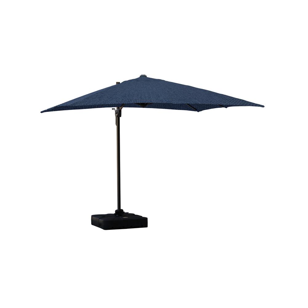 Unbranded Isola 10 Ft Cantilever Square Parasol Patio Umbrella In Sunbrella Fabric Spectrum Indigo Um100rcb2047 The Home Depot