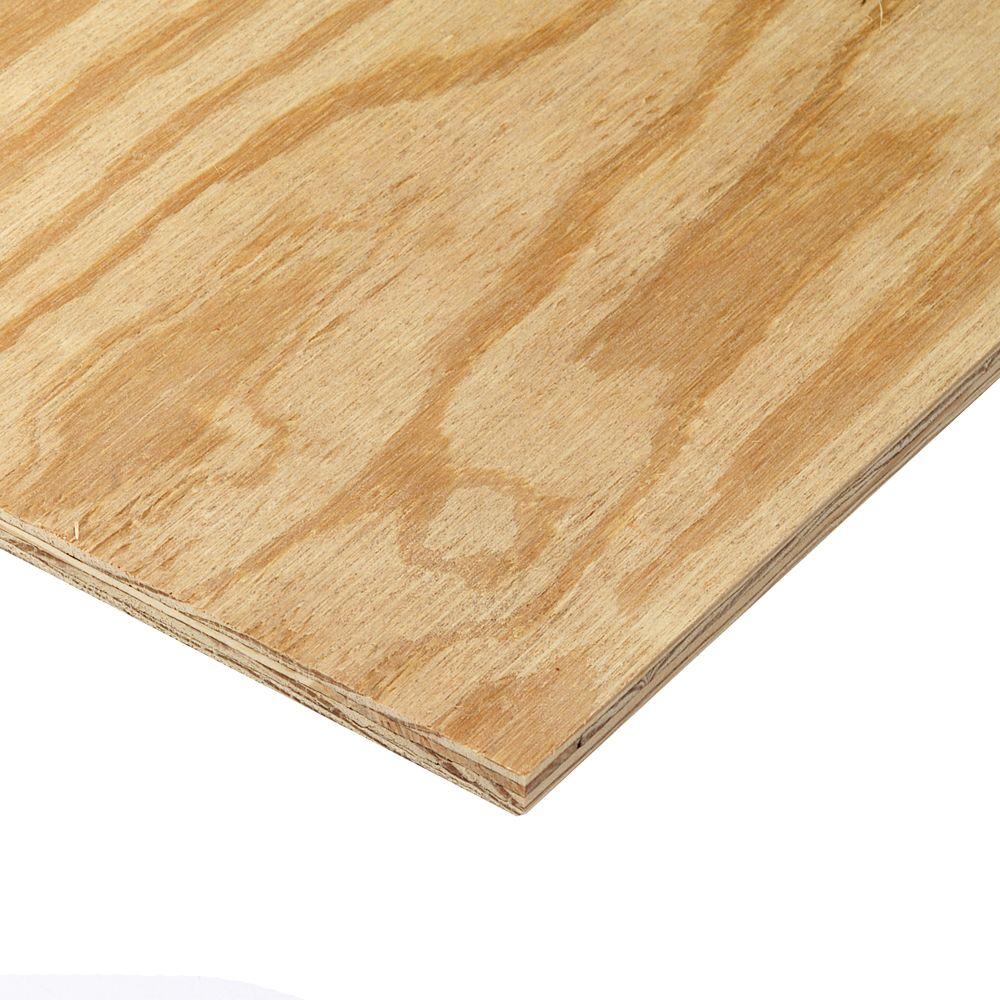 15/32 in. x 4 ft. x 8 ft. Southern Pine Plywood-231355 - The Home Depot