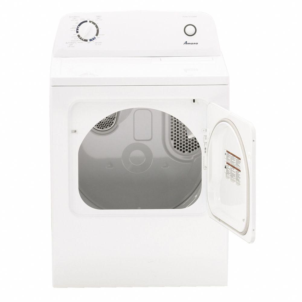 6.5 cu. ft. 240-Volt White Electric Vented Dryer with Wrinkle Prevent Option