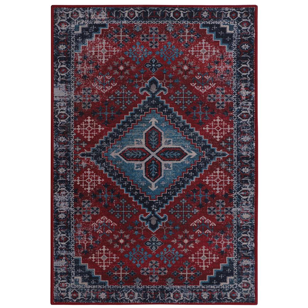 Rugsmith Esmee Distressed Transitional Red 3 Ft X 5 Area Rug