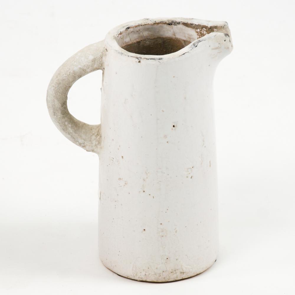 Zentique Stoneware Distressed White Small Decorative Vase4977S A25A