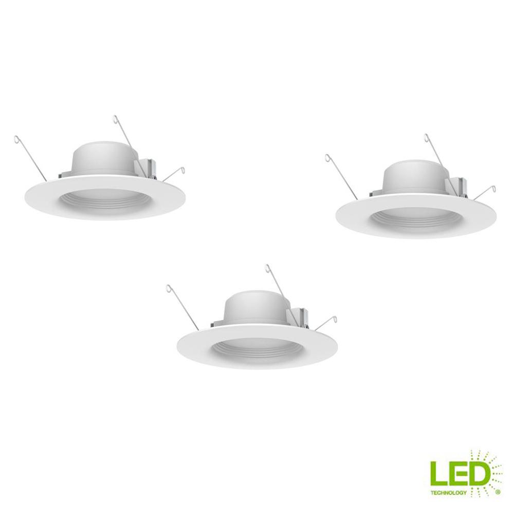 Ecosmart 5 In And 6 White Integrated Led Recessed Trim 3 Pack Ecosmart 5 In And 6 White Integrated Led Recessed Trim 3 Pack