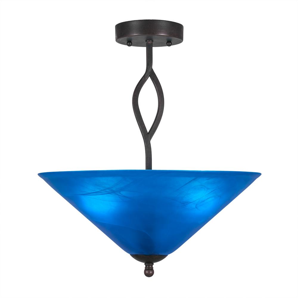 blue ceiling light