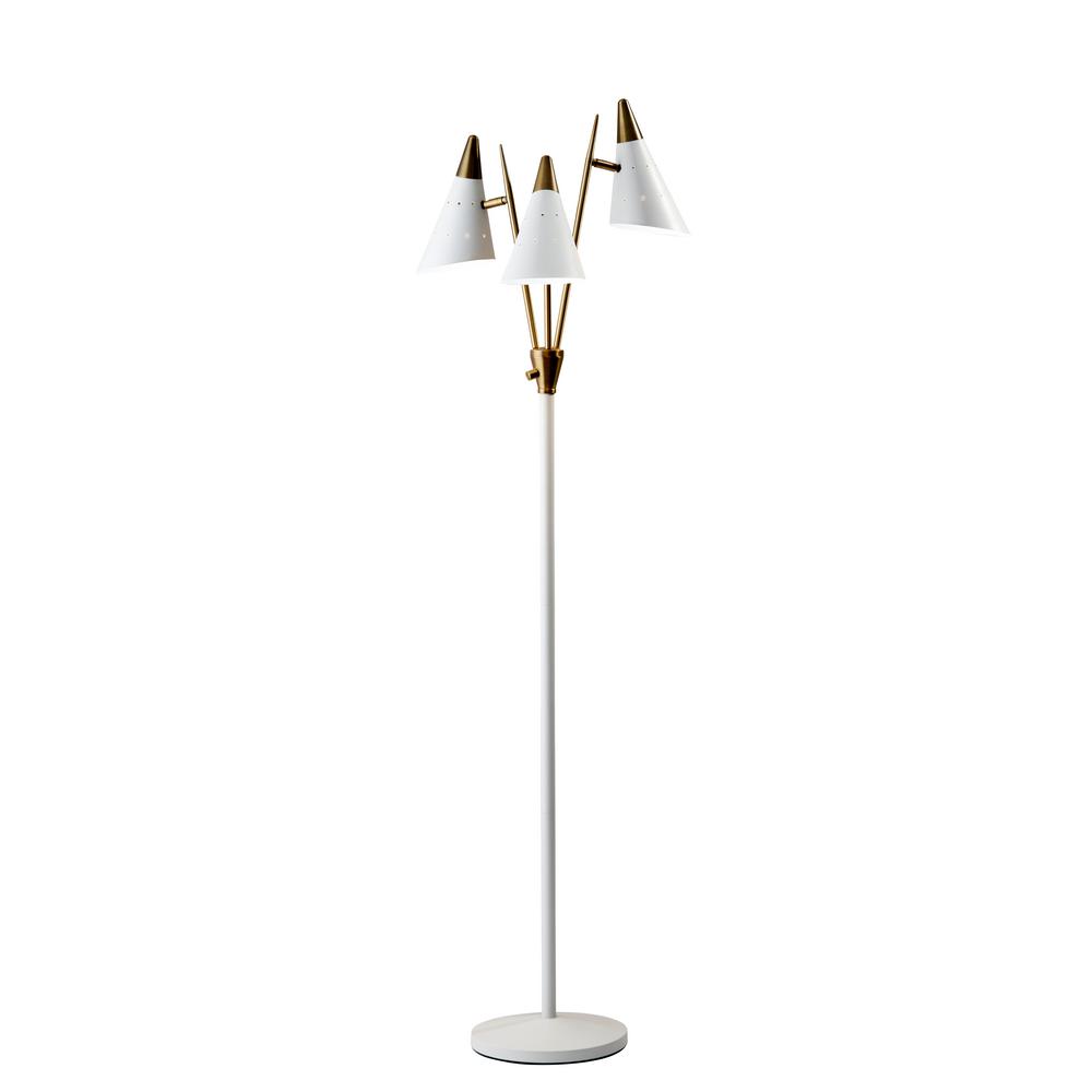 Adesso Nadine 66 In Brass Floor Lamp