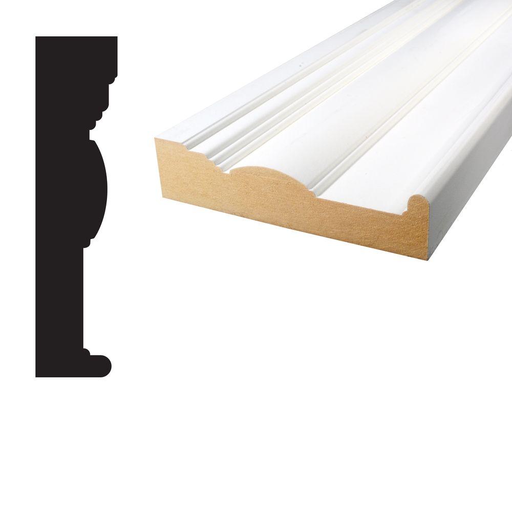 House of Fara 3/4 in. x 51/4 in. x 8 ft. MDF Flute Casing Moulding