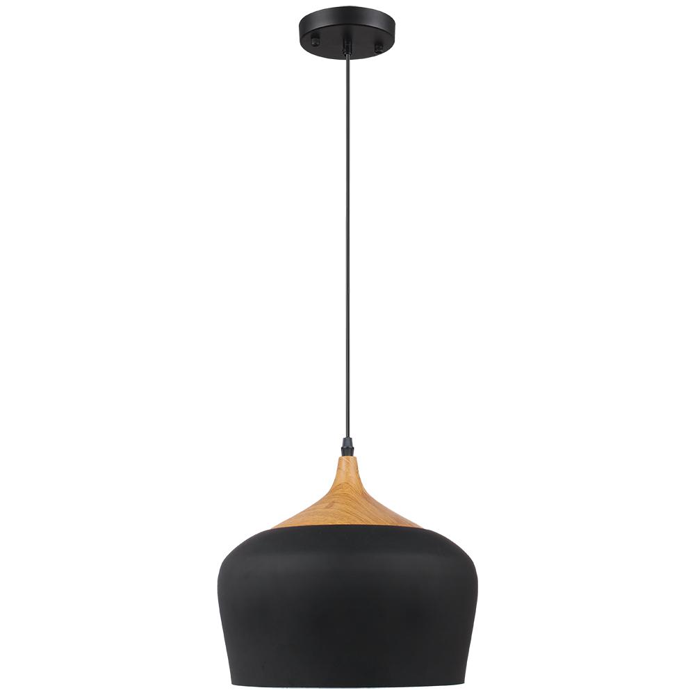 Beldi Urbania 1 Light Black And Wood Pendant Fixture 1401 C1 The Beldi Urbania 1 Light Black And Wood Pendant Fixture