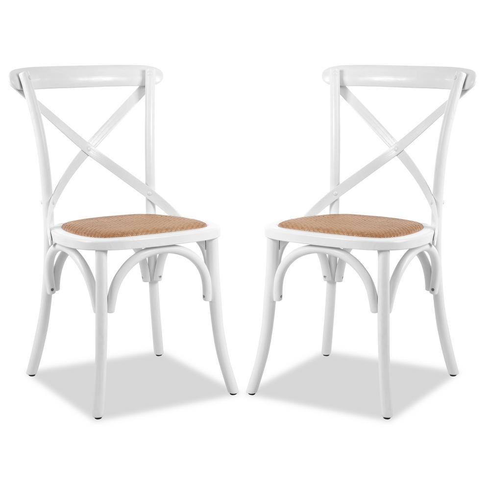 poly and bark cafton white crossback chair set of 2hd247whix2  the  home depot
