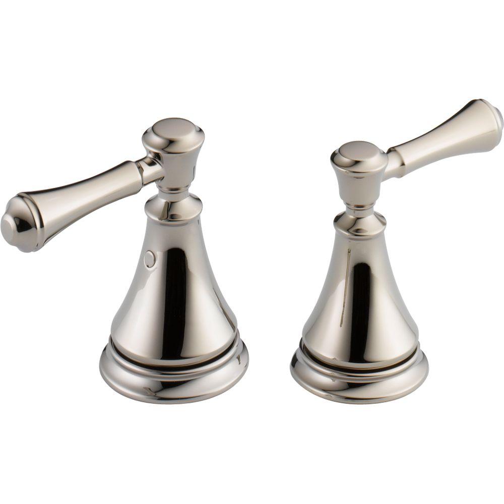 Delta Pair of Cassidy Metal Lever Handles for Bathroom Faucet in ...