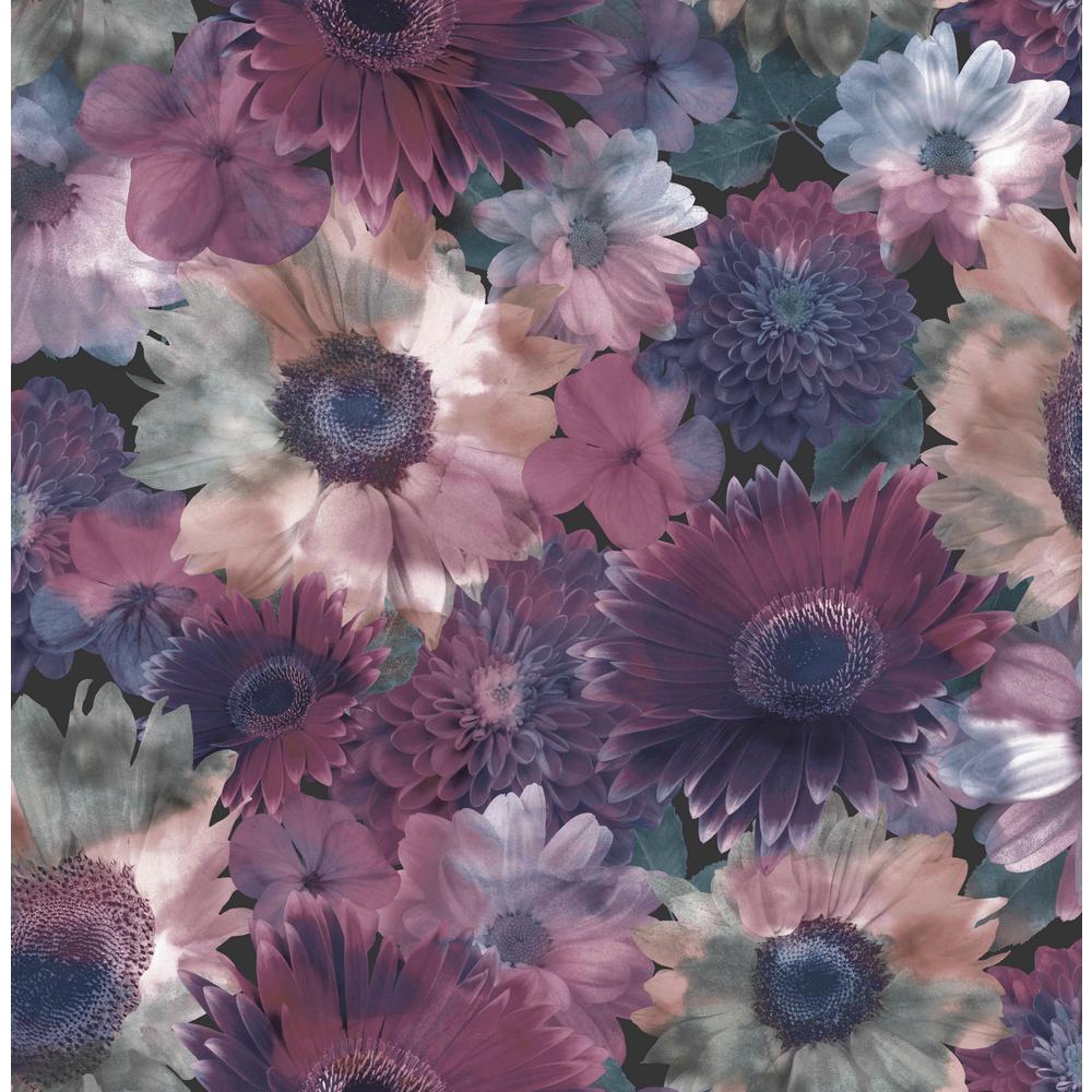 Purple Wallpaper Home Decor The Home Depot