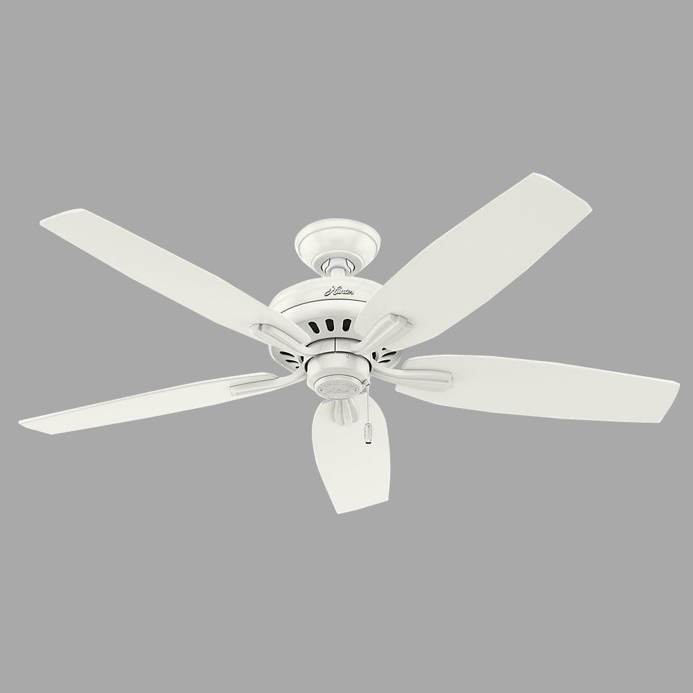 Hunter Angled Mount Cottage Ceiling Fans Without Lights Indoor Fresh White Ceiling Fan