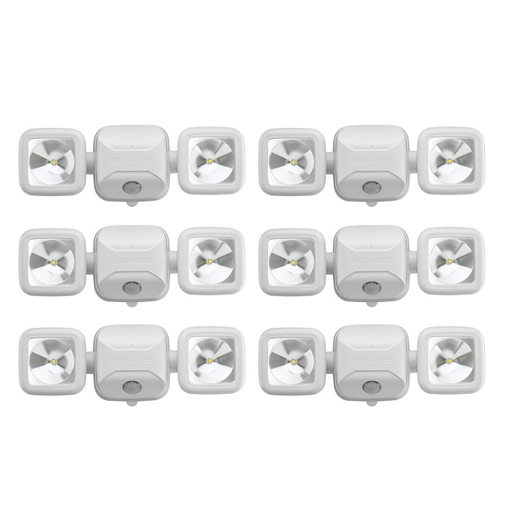 Battery Outdoor Security Lighting The Home Depot Wireless 140 Degree White Motion Sensing Outdoor Integrated Led Security Flood Light 6