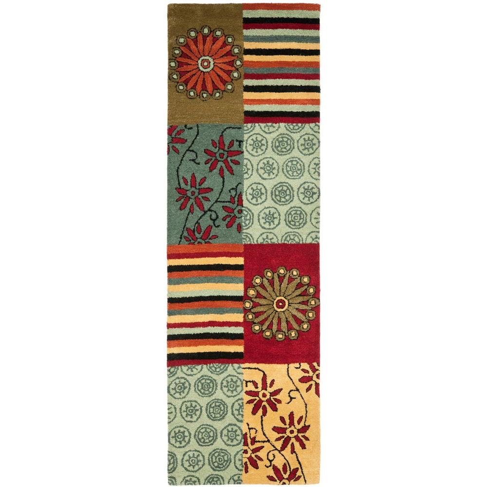 Safavieh Soho Multi 3 ft. x 12 ft. Runner RugSOH817A212 The Home Depot