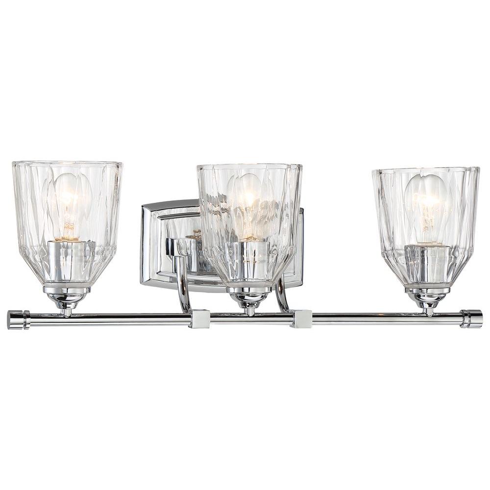 Minka Lavery D Or 3 Light Chrome Bath 3383 77 The Home Depot Minka Lavery D Or 3 Light Chrome Bath