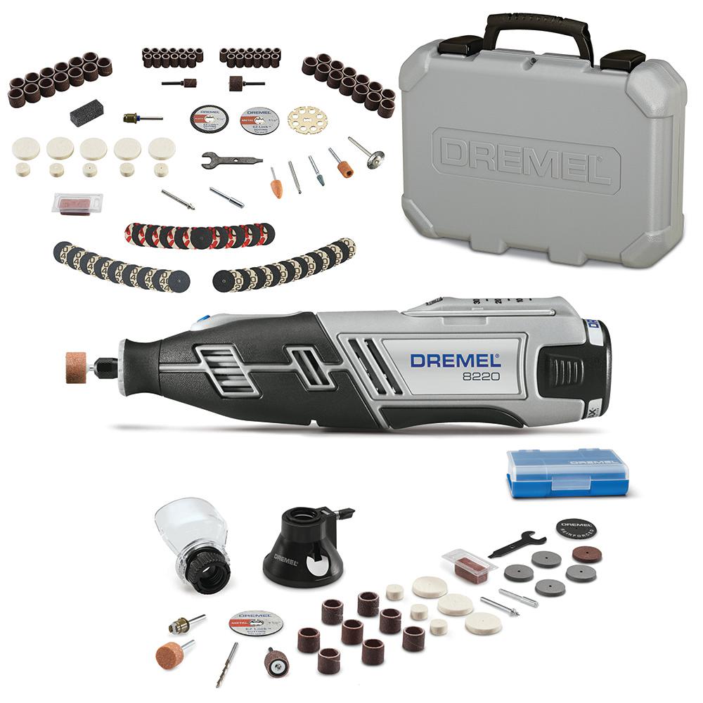 Dremel Rotary Tool Accessory Kit (130Piece) with 8220 Series 12Volt