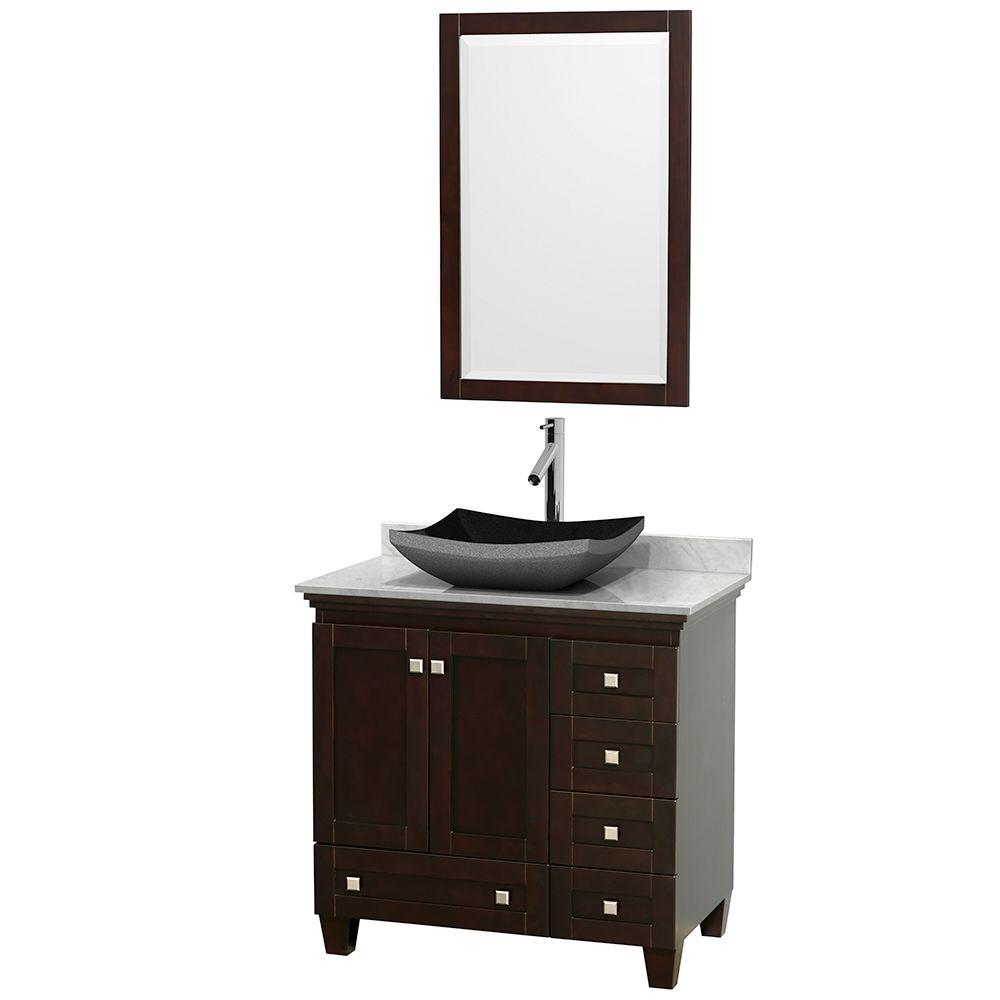 Wyndham Collection Acclaim 36 In W Vanity Espresso With Marble Wyndham Collection Acclaim 36 In W Vanity Espresso With Marble Top Carrara