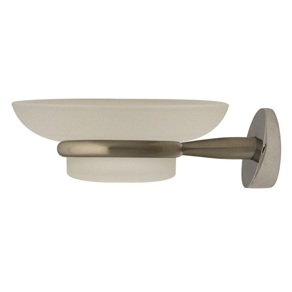 Whitehaus Collection Wall Mounted Soap Dish With Gl In Whitehaus Collection Wall Mounted Soap Dish With Gl In Brushed Nickel