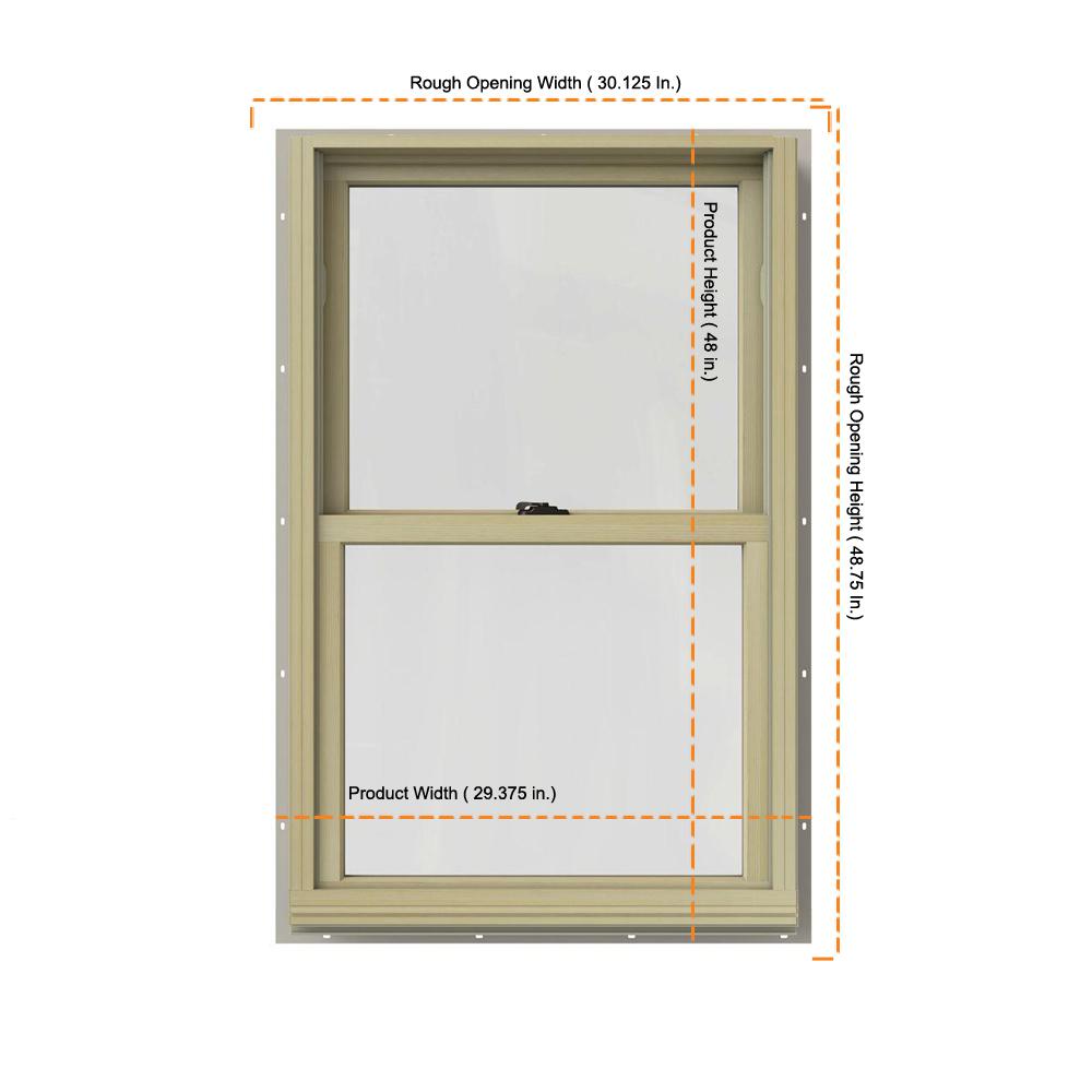 Jeld Wen 29 375 In X 48 In W 2500 Series Desert Sand Painted