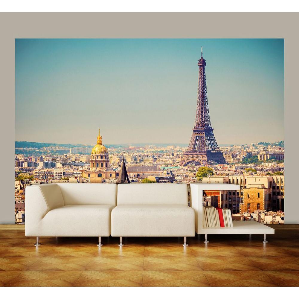 Ideal Decor 100 in. x 144 in. Paris Wall Mural-DM950 - The Home Depot