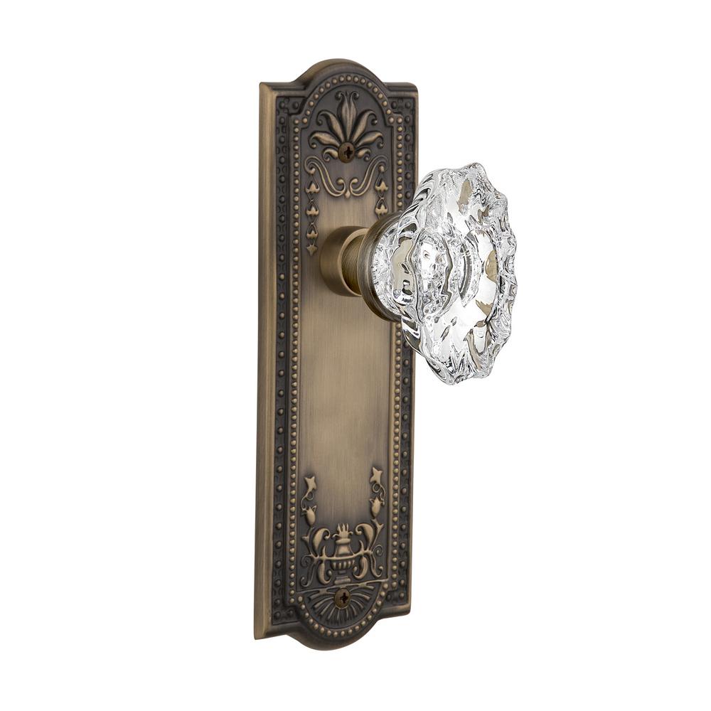 Krystal Touch of NY Basketball Crystal Antique Brass Privacy Door Knob