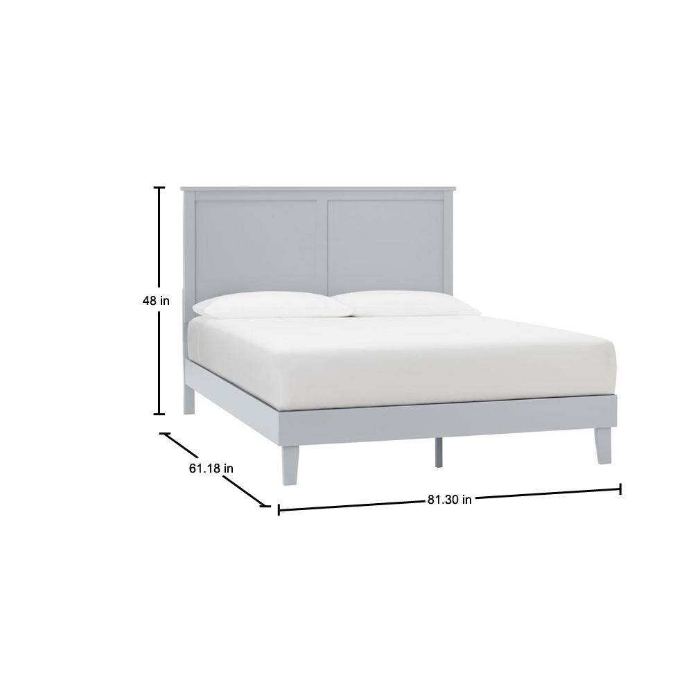 Granbury Stone Gray Wood Queen Panel Bed 61 18 In W X 48 In H