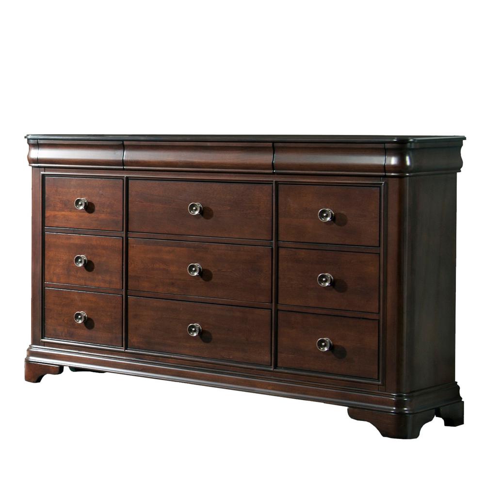 Conley 9-Drawer Cherry Dresser-CM750DR - The Home Depot