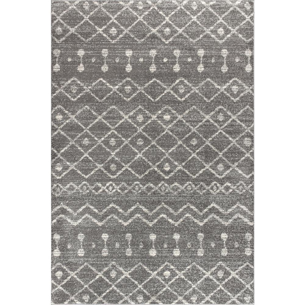 JONATHAN Y Zaina Moroccan Beni Souk Gray/Cream 8 ft. x 10 ft. Area Rug ...