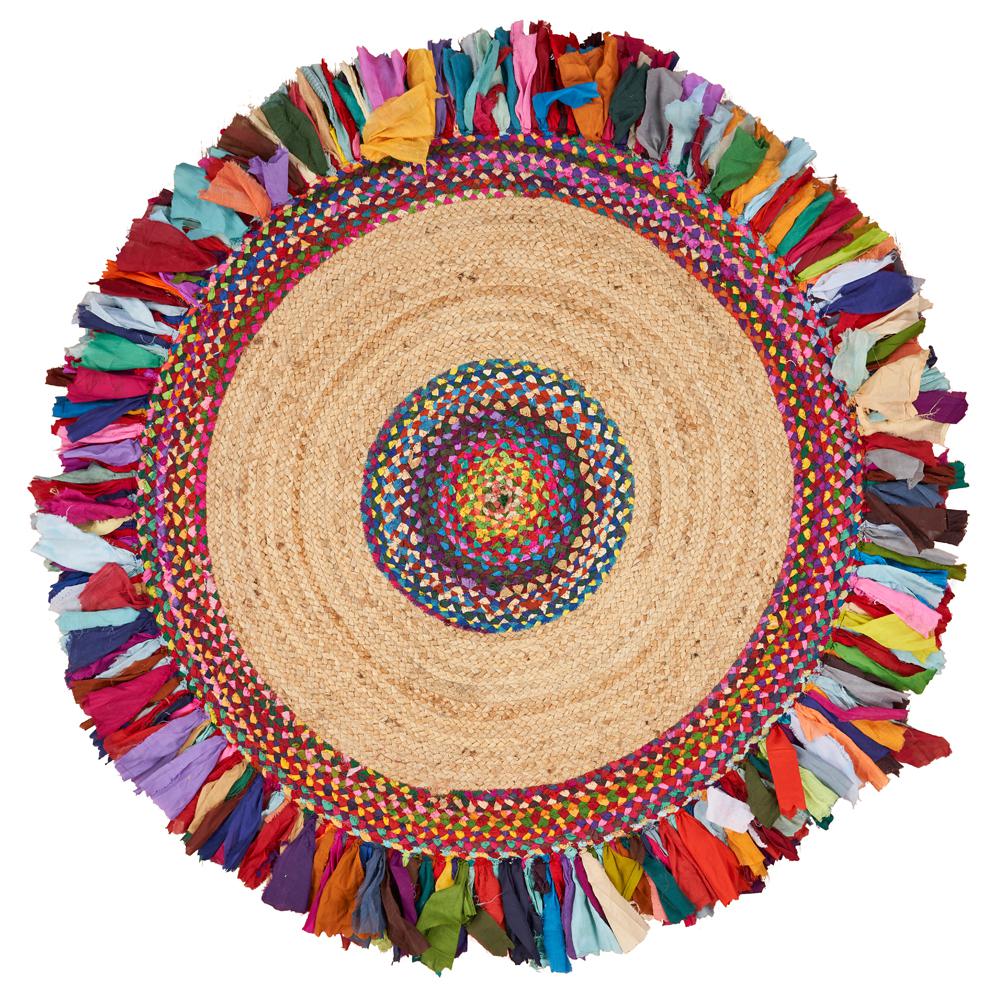 Lr Resources Natural Jute Multi 5 Ft 6 In Braided Round Indoor Lr Resources Natural Jute Multi 5 Ft 6 In Braided Round Indoor Area Rug
