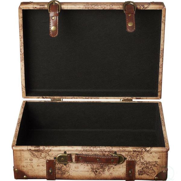 vintage world map suitcase