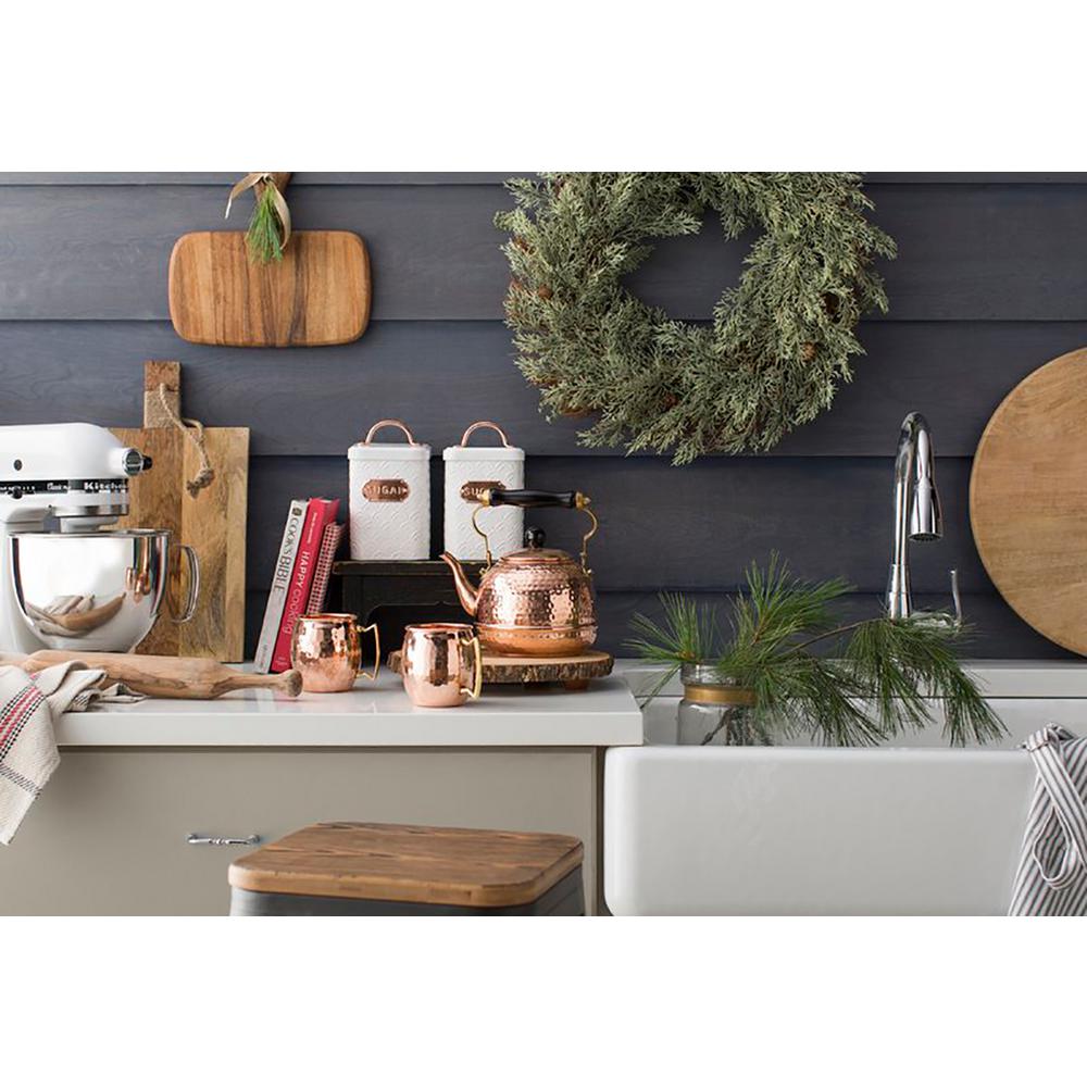 Old Dutch 2 Qt. Solid Copper Hammered Tea Kettle with Wood Handle 852