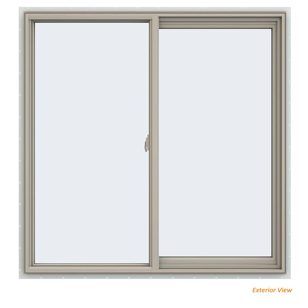 Sliding Windows The Home Depot 47 5 In X V 2500 Series Desert Sand Vinyl Right