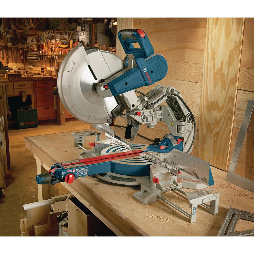 Bosch 15 Amp 12 In Corded Dual Bevel Sliding Glide Miter Saw With