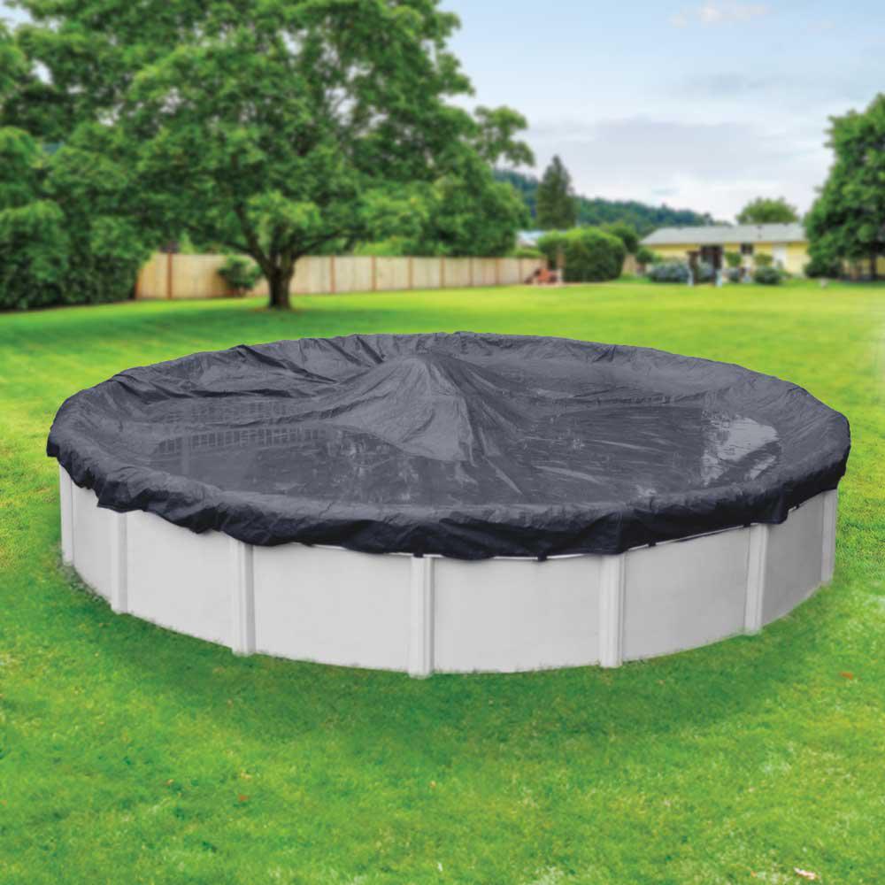 Pool Mate Classic 12 ft. Round Navy Blue Winter Pool Cover3612PM The Home Depot