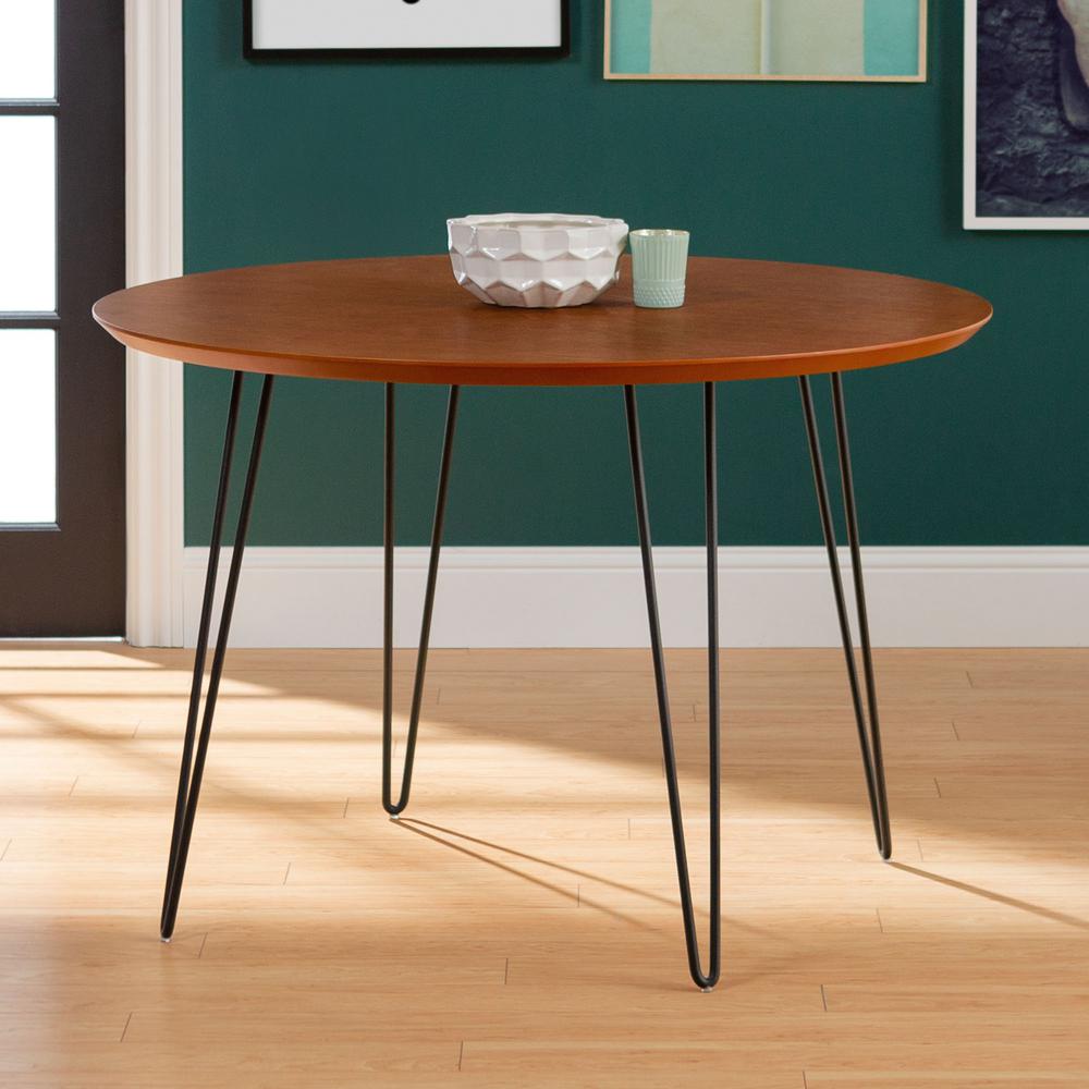 Kincaid Furniture The Nook 44 Round Solid Wood Dining Table With Modern Tapered Wood Base Lindy S Furniture Company Kitchen Tables