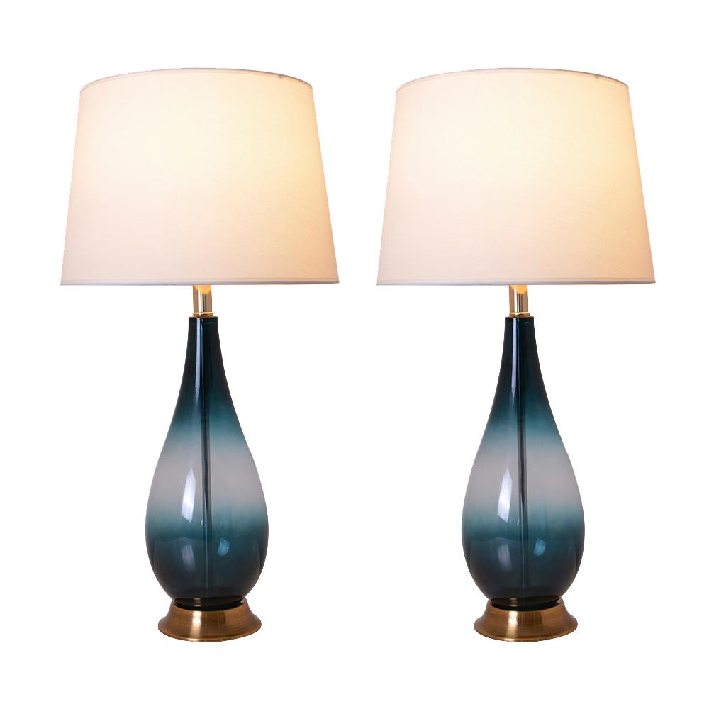 dark green table lamp