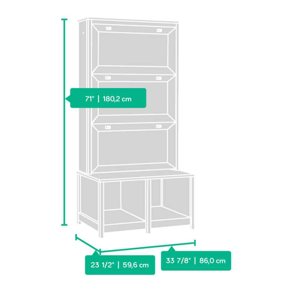 Sauder Cottage Road Soft White Entryway Storage Cabinet 422181