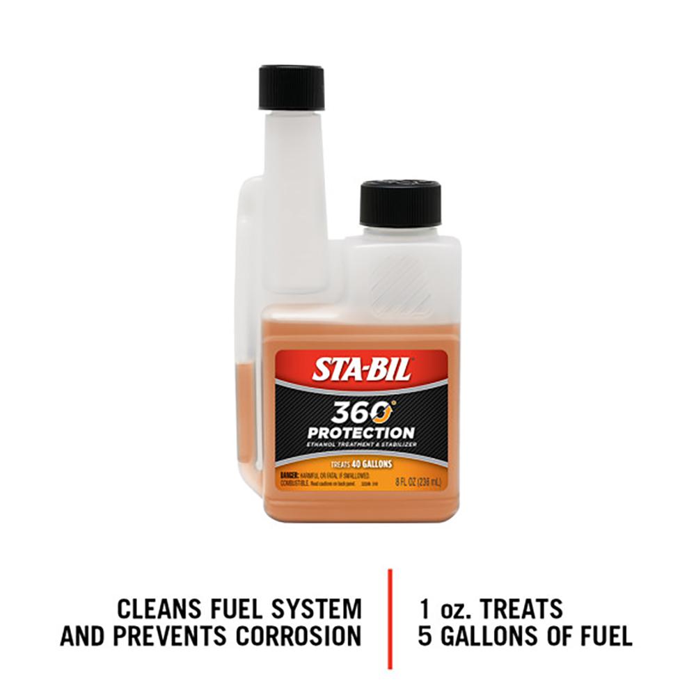 Sta Bil Sta Bil 360 Protection Ethanol Treatment And Stabilizer 8 Oz Treats 40 Gallons Of Fuel Gde 22288 The Home Depot